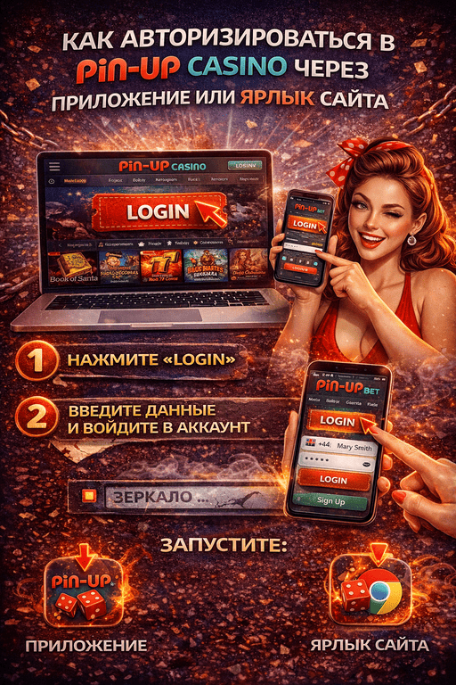 Як виконати вхід у PinUp з комп’ютера через сайт платформи з авторизацією в акаунт, доступом до основних розділів і керуванням профілем